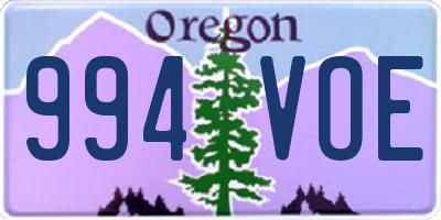 OR license plate 994VOE