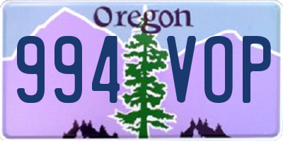 OR license plate 994VOP