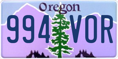 OR license plate 994VOR