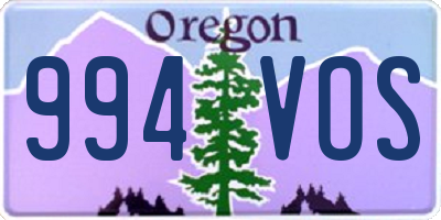 OR license plate 994VOS