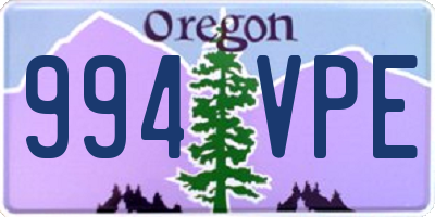 OR license plate 994VPE