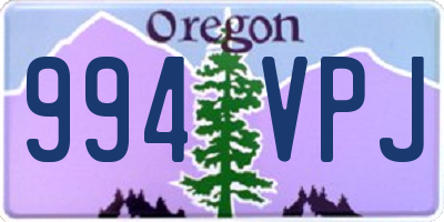 OR license plate 994VPJ