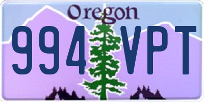 OR license plate 994VPT