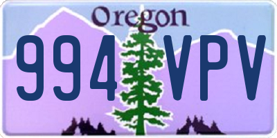 OR license plate 994VPV