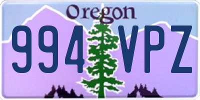 OR license plate 994VPZ