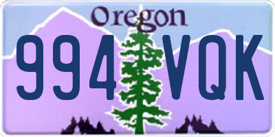 OR license plate 994VQK
