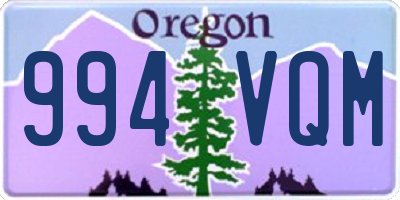 OR license plate 994VQM