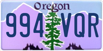 OR license plate 994VQR