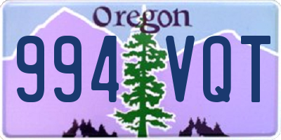 OR license plate 994VQT