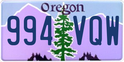 OR license plate 994VQW
