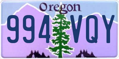 OR license plate 994VQY