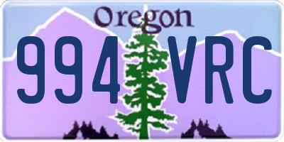 OR license plate 994VRC