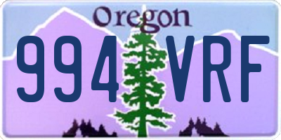OR license plate 994VRF