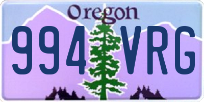 OR license plate 994VRG
