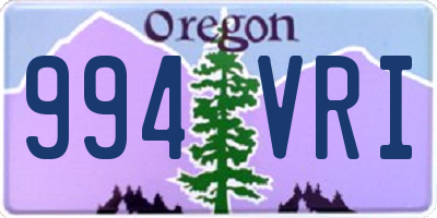 OR license plate 994VRI