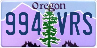 OR license plate 994VRS