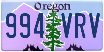 OR license plate 994VRV