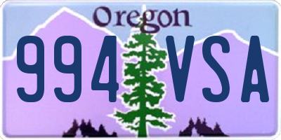 OR license plate 994VSA