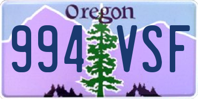 OR license plate 994VSF