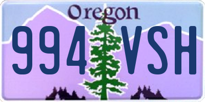 OR license plate 994VSH