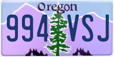 OR license plate 994VSJ