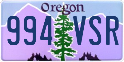 OR license plate 994VSR