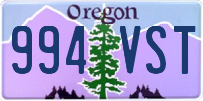 OR license plate 994VST