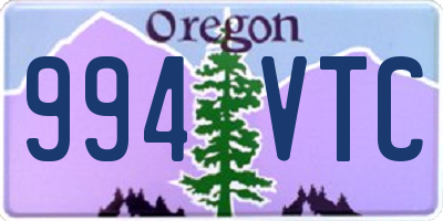 OR license plate 994VTC