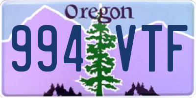 OR license plate 994VTF