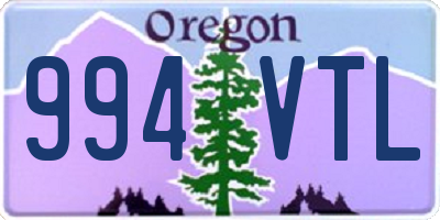 OR license plate 994VTL