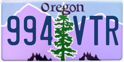 OR license plate 994VTR