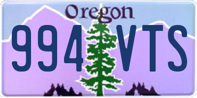 OR license plate 994VTS