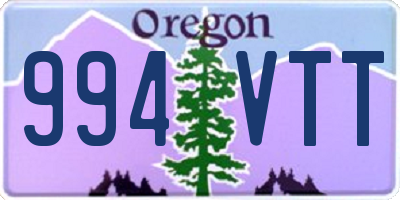 OR license plate 994VTT