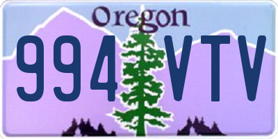 OR license plate 994VTV