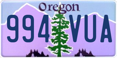 OR license plate 994VUA