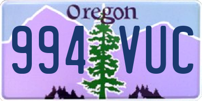 OR license plate 994VUC