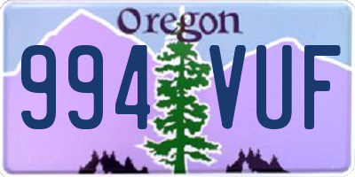 OR license plate 994VUF