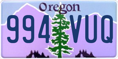OR license plate 994VUQ