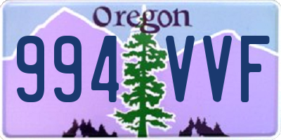 OR license plate 994VVF