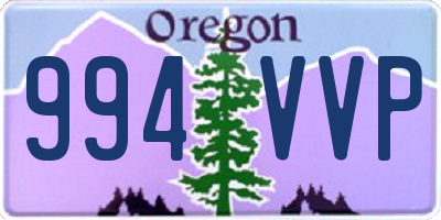 OR license plate 994VVP