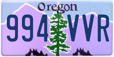 OR license plate 994VVR