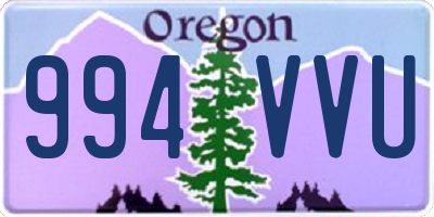OR license plate 994VVU