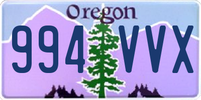 OR license plate 994VVX