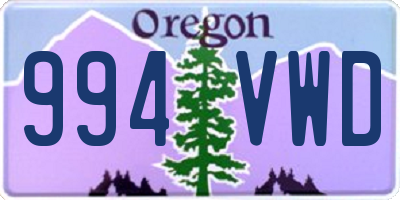 OR license plate 994VWD
