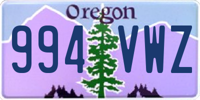 OR license plate 994VWZ