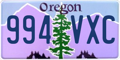 OR license plate 994VXC