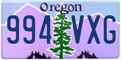 OR license plate 994VXG