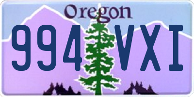 OR license plate 994VXI