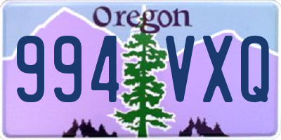 OR license plate 994VXQ