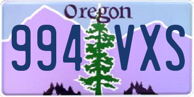 OR license plate 994VXS